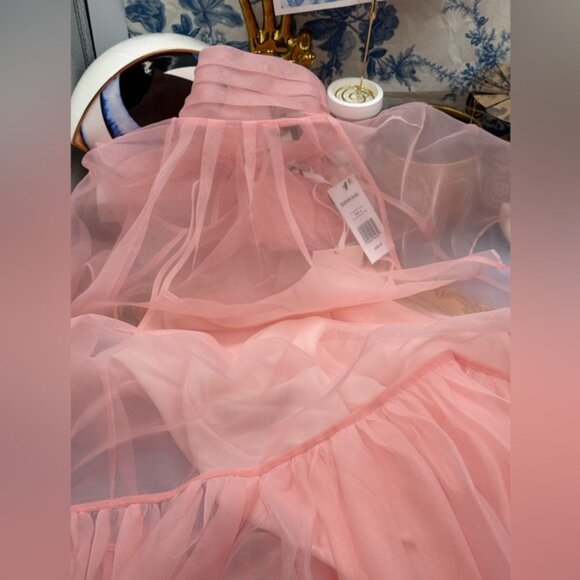 🆕 SIMKHAI 🧿 NWT Beaux Tiered Babydoll Mini Dress, Ballet Pink - Sz US 4 - Picture 12 of 14